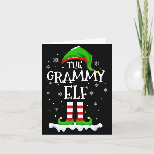 Carte Grammy Elf Squad Xmas Family Matching Group Christ (Devant)