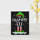 Carte Grammy Elf Squad Xmas Family Matching Group Christ (Fleur jaune)