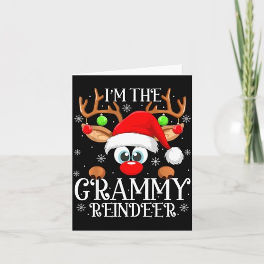 Carte Grammy Reindeer Christmas Family Matching Group Fu (Devant)