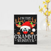 Carte Grammy Reindeer Christmas Family Matching Group Fu (Fleur jaune)