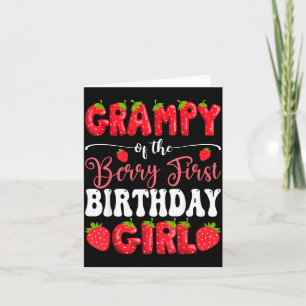 Carte Grampy de Berry Première Fille d'anniversaire Stra