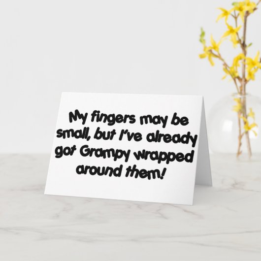 Carte Grampy enveloppé (Fleur jaune)