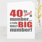 Carte Grand 40e anniversaire (Fleur jaune)