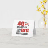 Carte Grand 40e anniversaire (Fleur jaune)