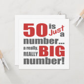 Carte Grand 50e anniversaire (Devant/Arrière en situation)