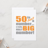 Carte Grand 50e anniversaire (Devant/Arrière en situation)