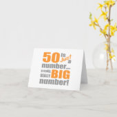 Carte Grand 50e anniversaire (Fleur jaune)