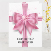 Carte Grand arc rose de luxe cadeau croix (Fleur jaune)