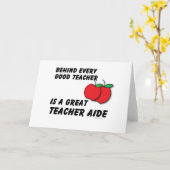 Carte Grand assistant enseignant (Fleur jaune)