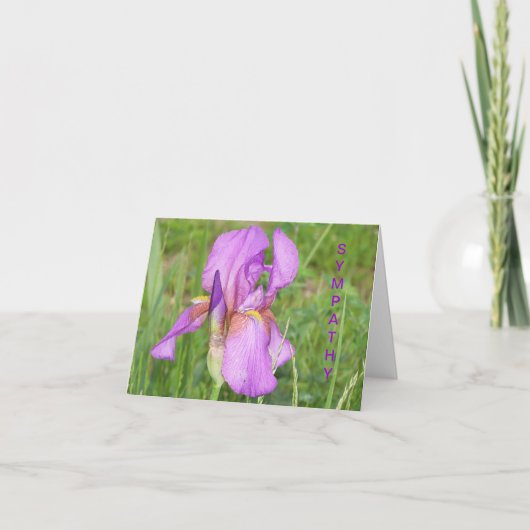 Carte Grand bel iris, sympathie (Devant)
