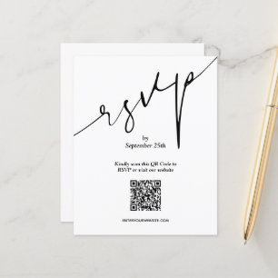 Carte grand boîtier Mariage simple QR Code