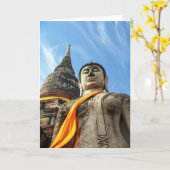 Carte Grand Bouddha à Ayutthaya, Thaïlande (Fleur jaune)
