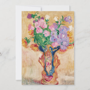Carte Grand Bouquet au Vase en Porcelaine Louis Valtat