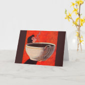 Carte grand buveur de café (Fleur jaune)