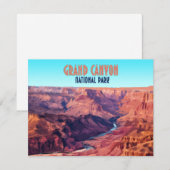 Carte Grand Canyon National Park Arizona Flat Card (Devant / Derrière)