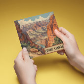 Carte Grand Canyon Retro Design de voyage