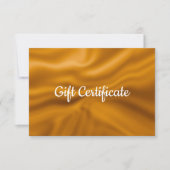 Carte Grand chèque cadeau en feuille métallique dorée (Devant)