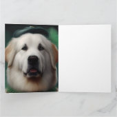 Carte Grand chien des Pyrénées en robe de la Saint-Patri (Intérieur)