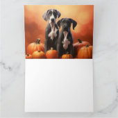 Carte Grand Chiot Danse Automne Délice Citrouille (Intérieur)
