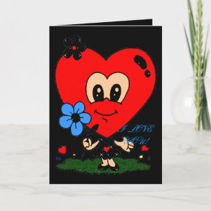 Carte GRAND COEUR PRINCIPAL Romance ! Salutation