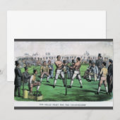 Carte Grand combat pour le championnat, boxe vintage (Devant / Derrière)