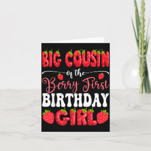 Carte Grand Cousin de Baie Fille du Premier Anniversaire