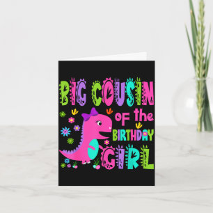 Carte Grand cousin de la fille d'anniversaire saurus rex
