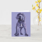 Carte Grand Dane "Big Baby" Chiot (Fleur jaune)