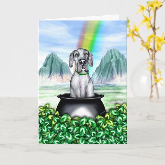 Carte Grand Dane Blue UC Pot O Gold (Fleur jaune)