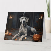 Carte Grand Dane Citrouille Halloween flip d'effroi (Devant)