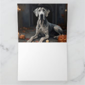 Carte Grand Dane Citrouille Halloween flip d'effroi (Intérieur)