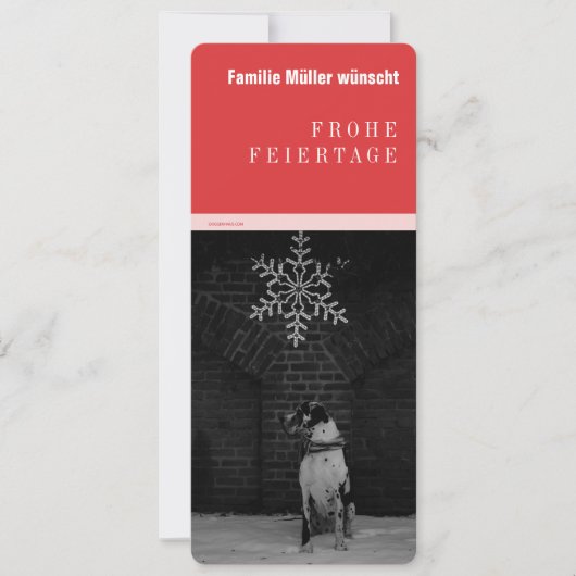 Carte Grand Dane noir rouge (Devant)