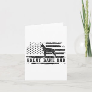 Carte Grand Dane papa dégoûté drapeau américain patrioti