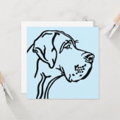 Carte Grand Dane Portrait (Devant/Arrière en situation)