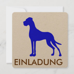 Carte Grand Danois bleu