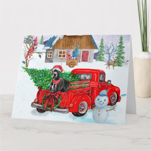 Carte Grand Danois Chien En Livraison De Noël Camion Nei