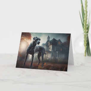 Carte Grand Danois Halloween Épouvantable