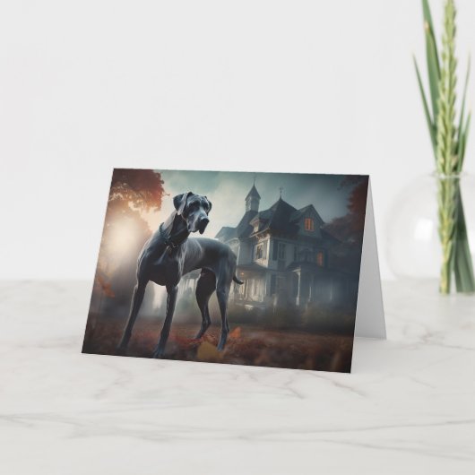 Carte Grand Danois Halloween Épouvantable (Devant)
