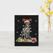 Carte Grand Danse Noël Santa Hat Fairy Lights Pyjama (Fleur jaune)