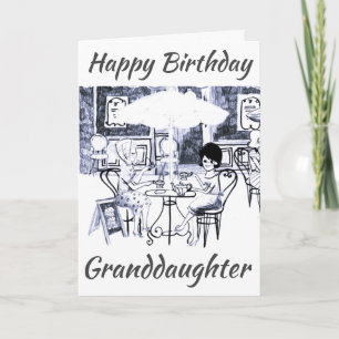 CARTE ***GRAND-DAUGTHER** "AMOUR D'ANNIVERSAIRE"