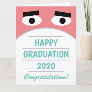 Carte Grand drôle Happy Graduation classe de 2023 visage