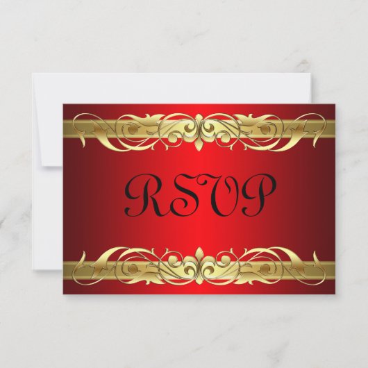 Carte Grand Duchess Gold Soll rouge RSVP (Devant)