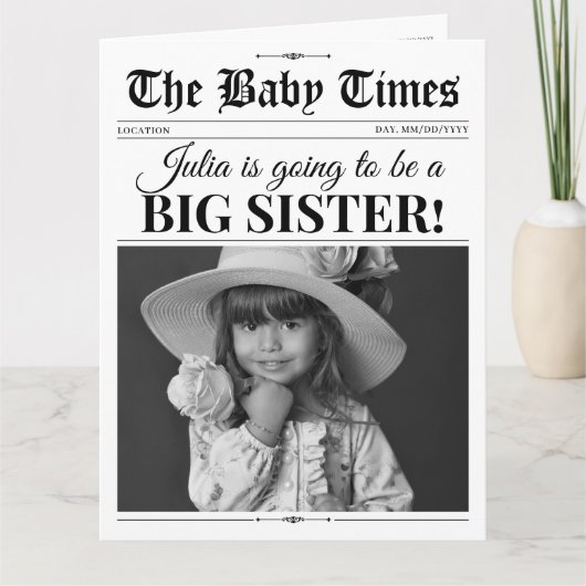 Carte grand Faire-part bébé (Devant)