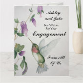 Carte GRAND Fiançailles Mariage De Nous Tous (Devant)