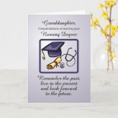 Carte Grand-fille Diplôme de soins infirmiers Graduation (Fleur jaune)