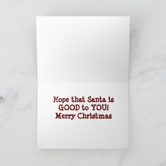 CARTE **GRAND-FILLE** ESPÉRONS QUE PÈRE NOËL EST "BON PO (Intérieur)