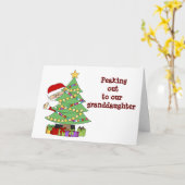 CARTE **GRAND-FILLE** ESPÉRONS QUE PÈRE NOËL EST "BON PO (Fleur jaune)