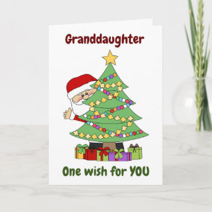 CARTE **GRAND-FILLE** UN SOUHAIT POUR VOUS À NOËL