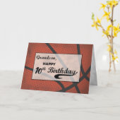 Carte Grand-fils 10e anniversaire Basket-ball grand déso (Fleur jaune)