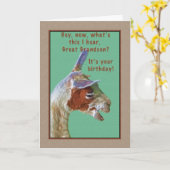 Carte Grand-fils, Anniversaire, Laugha Card (Fleur jaune)